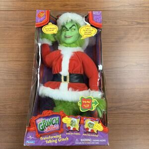 Dr Suess How The Grinch Stole Christmas Transforming Talking Plush Doll 2000 NEW